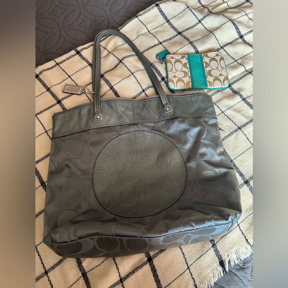 Coach tote bag and wristlet